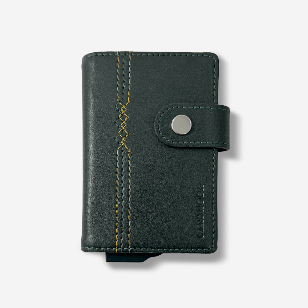 Cardhoda 刺繡扣式 RFID 防盜刷錢包