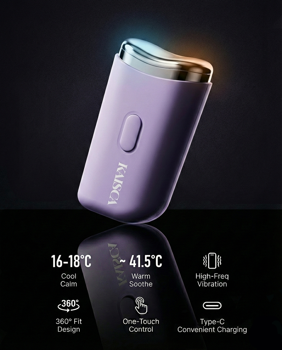 Kaisca Eye Candy 迷你溫冷雙效美眼儀｜3合1溫熱冷凍高頻振動