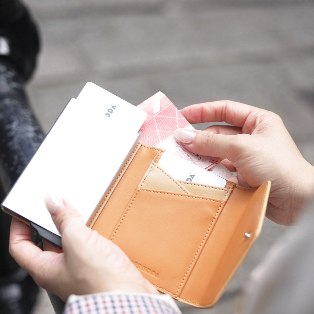 Cardhoda 雙色拼皮 RFID 防盜刷錢包 H10092-BON