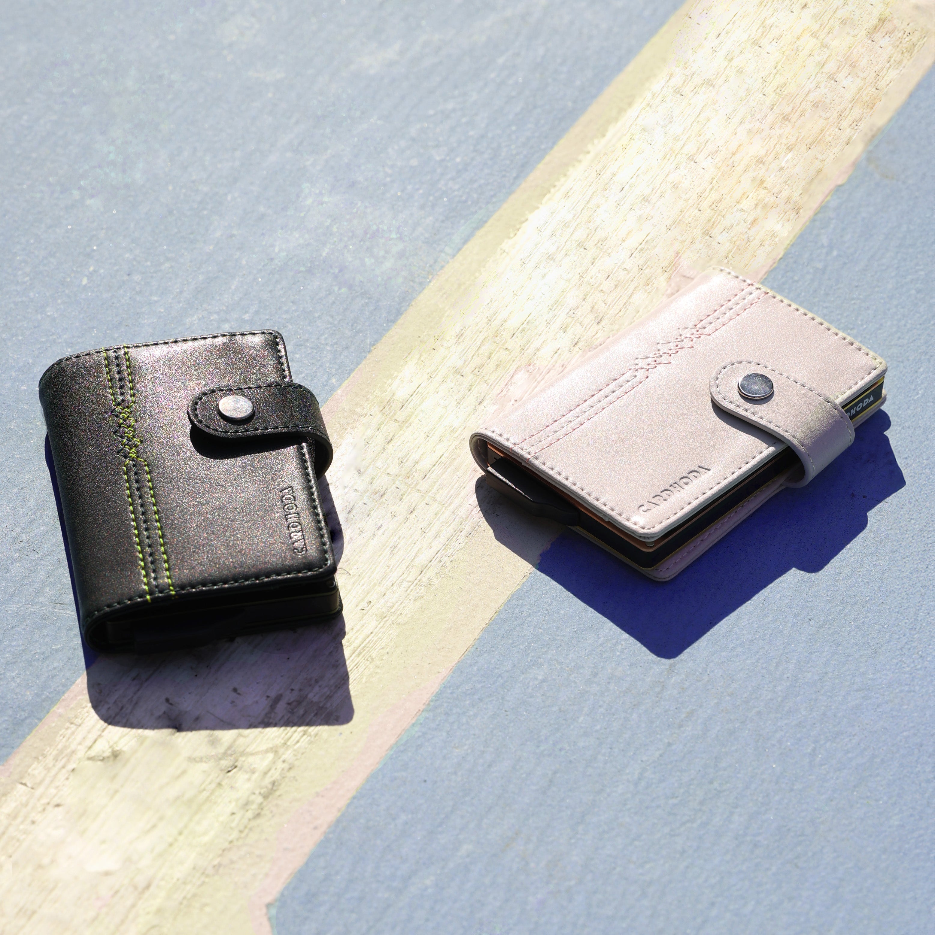 Cardhoda 刺繡扣式 RFID 防盜刷錢包